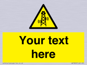 Custom warning RF radiation transmitter